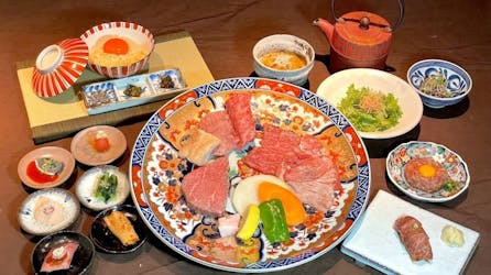 Yakiniku beef dinner at Nikutei Futago in Shinjuku Tokyo